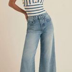 Favorite Daughter The Masha Super High Wide Leg Crop Jean Size 29 Photo 0