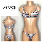 l*space New. L* stripe teeny bikini. XS. Retails $184 Photo 1