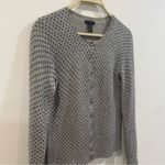 Only Mine 100% Cashmere polka dot cardigan• Size Medium Gray Photo 1