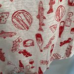 Cynthia Rowley NWT 100% Linen Italian Picnic Print Top Cap Sleeves Size Small Photo 5