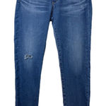 AG Adriano Goldschmied Adriano Goldschmied AG Women's 28R Blue The Stevie Slim Straight Raw Hem Jeans # Photo 0