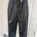 Abercrombie & Fitch 90s Straight Ultra High-Rise Leather Abercrombie Pants Photo 1
