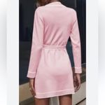 Pink Cardigan Dress with White Trim Size M Photo 2