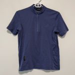 Icebreaker New Zealand Merino Wool Blue Quarter Zip Short Sleeve Top Small Photo 0