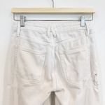 Good American  Denim Good Boy High Rise Boyfriend Distressed Slit Jeans White 25 Photo 8