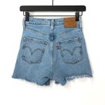 Levi's  Ribcage Straight Ankle Denim Cutoff Shorts Light Wash 24 Photo 8