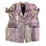 Amanda Uprichard Metallic Blazer Size Large Purple Aldridge Haze Partywear Photo 8