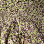 L.A. Hearts Floral Mini Summer Dress Medium Green with Purple Flowers Mini Photo 5