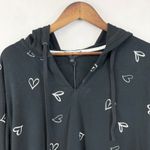 Jane Delancey Hoodie Sweatshirt Womens 1X Soft Girl Kawaii Comfy Street Stretchy Black Photo 2