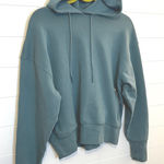 Old Navy Active Dynamic Fleece Cropped Hoodie Teal Size M Breathable Zip Pockets Green Size M Photo 0