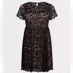 Torrid  Black Lace Illusion Neck Skater Dress Size 1X PLUS Photo 3