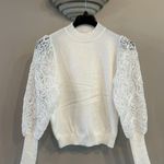 Nanette Lepore NWT Nanette soutache crochet sleeve sweater Photo 2