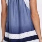 BCBG Max Azria Vala Blue Ombré White Crochet Lace Trapeze Mini Dress Tunic XS Photo 8
