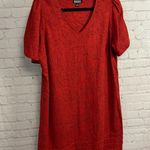 Nicole Miller Original tropical red linen blend midi dress size large lagenlook Photo 3