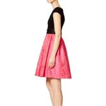 THEIA Wilson color block black pink jacquard special occasion dress size 0 Photo 1