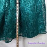 Gunne Sax Vintage 80s  Black Velvet Green‎ Lace Full Skirt Prom Gown Party Dress Photo 9