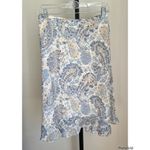 Jaclyn Smith  2 Piece Top Paisley Blue Tan Skirt Set Y2K Photo 3