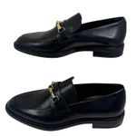 Vagabond Delia Women's 36 US6 Black Leather Loafers Gold Horsebit Minimal Flats Size 6 Photo 1