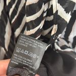 White House | Black Market WHBM Abstract Zebra Black and Ecru High Low Maxi Dress - Size 8 Photo 7