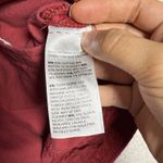 Chico's  Red Velvet Jean Jacket Womens Size 1 (8/10) Embroidered Holiday Boho Photo 3