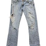 Levi's Y2K Levi’s Tilted 504 Jeans Distressed Low Rise Straight Light Wash 11 Juniors Photo 0