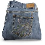 Tommy Hilfiger VTG Jeans Y2K Womens 34x28 Straight Floral Embroidered Blue Denim Photo 1
