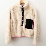 STANCE | "Heatin' Up" Sherpa Pullover Beige Ivory Pink Black Jacket | Large Photo 1