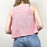 Free People Floral Crochet Lace Babydoll Tank Top Photo 1