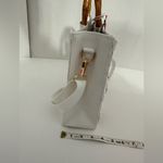 SOL + MER NWT Strawberry Beaded Viral Purse Handbag w Bamboo Handles White Strap Photo 3