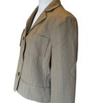 Harvé Benard Harve Benard Vintage Wool Blazer Jacket Womens Size 10 Brown Green Striped Photo 3