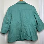 East 5th Woman Button Front Blazer Jacket Size 2X Blue Green Color? 3/4 sleeves Photo 5