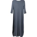 Bryn Walker  Phillipa Long Sleeve Maxi Dress XS Pockets Lagenlook Slate Blue Gray Photo 1
