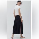 Maeve  Anthropologie‎ High Rise Pleated Wide Leg Cropped Track Pants medium Photo 1
