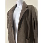Quince 100% Organic Cotton Knit Blazer Open Front pockets Heather Brown EUC Sz M Photo 4