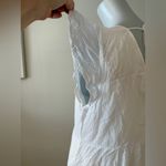 Abercrombie & Fitch  White Tiered Mini Dress Flutter Sleeves Tie Back Dress Lg Photo 9