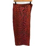 Zadig & Voltaire 100% Silk Skirt Orange Pink Leopard Print Size 42 10 Large NWT Photo 6