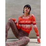 Urban Outfitters Tulli Orange Cami Tank Top Cropped Cardigan 2 Piece Set Size L Photo 2