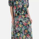 Johnny Was  Zahava Tie Neck Midi Dress Floral Tassel Size Small S NWT Photo 3