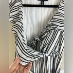 INC Black & White Ruffled Midi Dress Elastic Waist w/ Tie Ruffles Yacht Wife Size undefined Photo 4