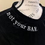 Material Girl Black Velour Cold Shoulder Top Photo 7