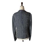 Carlisle  New York Blazer Women 6 Blue Tan‎ Tweed Double Breasted Preppy Mature Photo 2