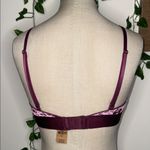 PINK - Victoria's Secret VS PINK Crushed Velvet Dark Plum Purple Maroon Bralette NWT Photo 3