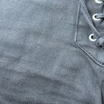 PacSun  Black Denim Shorts Lace-Up High Rise Super Stretch Shortie 26‎ Photo 3