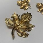 Signed Avon Matching Jewelry Set Gold Tone Brooch & Clip On Earrings Photo 9