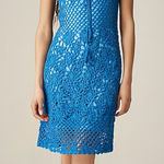 J.Crew  Electric Blue Crochet Sweater Dress Photo 0