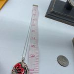 Artisan Cheryl Steveris floral handmade pendant necklace. Silver Photo 5