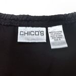 Chico's  Black Silky Texture Sleeveless Embellished Neckline Top Photo 1