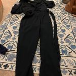 Waverly Grey Black Full Length Belted Jumpsuit Small Black Photo 9