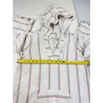 Faherty Striped Beach Cover-Up Hooded Tunic Dress with Pockets and Fringe Photo 3