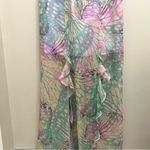 LPA NWT  REVOLVE Daniella Flutter Maxi Dress Sleeveless Pink Teal Abstract Size L Photo 4